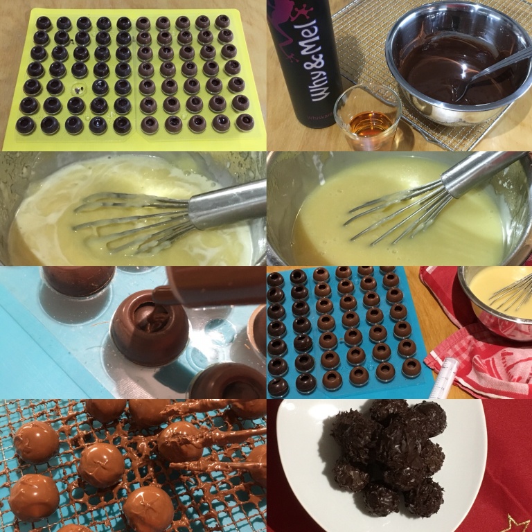 Pralinen selbst machen – Füllung aus Likör und Schoko-Sahne-Ganache – M ...